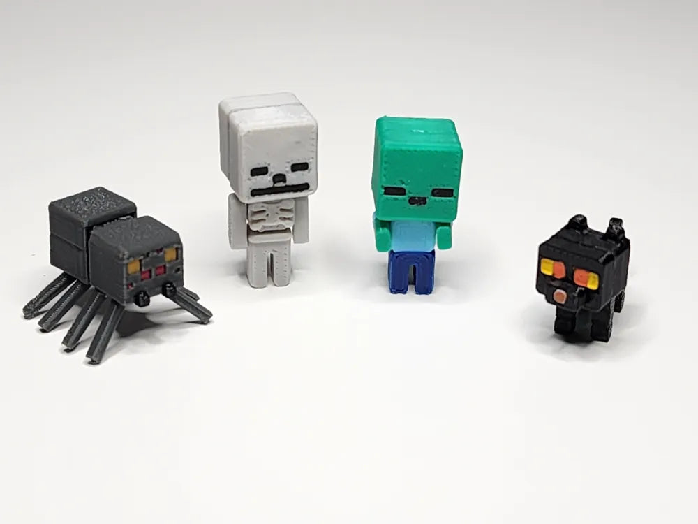 Kit Llavero y/o Mini Figurita Esqueleto Minecraft