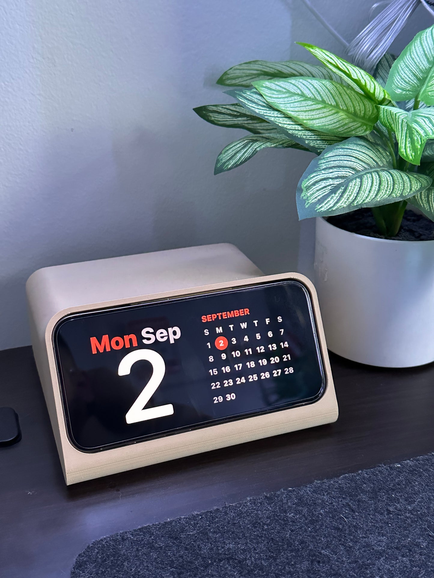 Cargador/Reloj de Escritorio para Smartphones