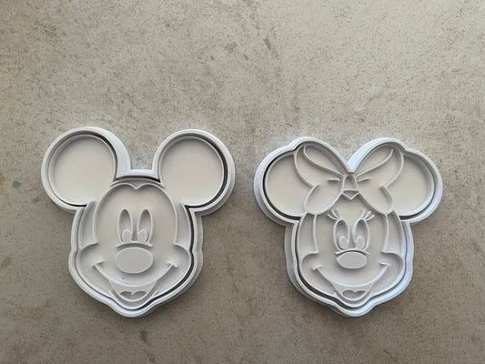 Molde Cortador Galletas Mickey & Minnie Mouse