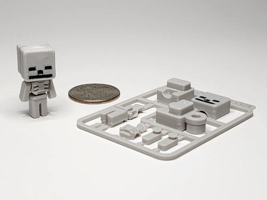 Kit Llavero y/o Mini Figurita Esqueleto Minecraft