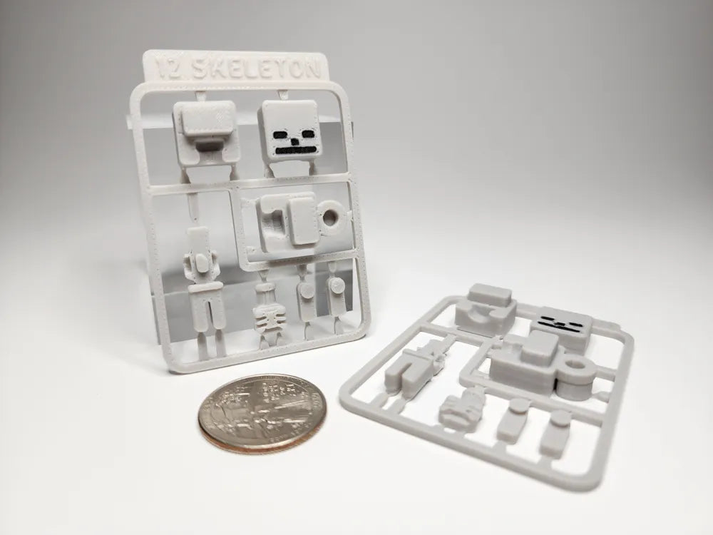 Kit Llavero y/o Mini Figurita Esqueleto Minecraft