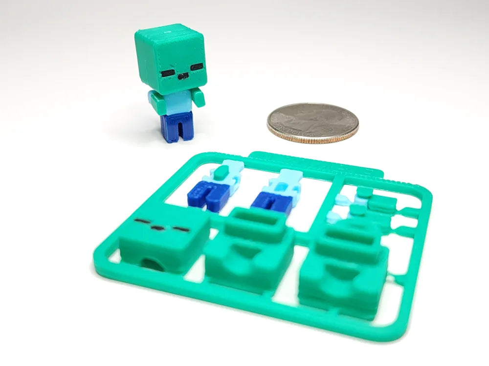 Kit Llavero y/o Mini Figurita Zombie Minecraft