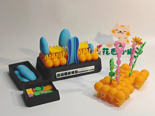 Modelo anatómico de mosaico fluido