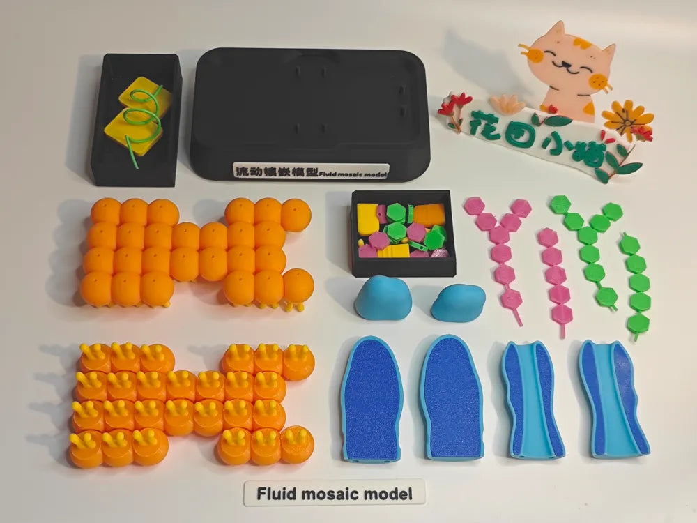 Modelo anatómico de mosaico fluido