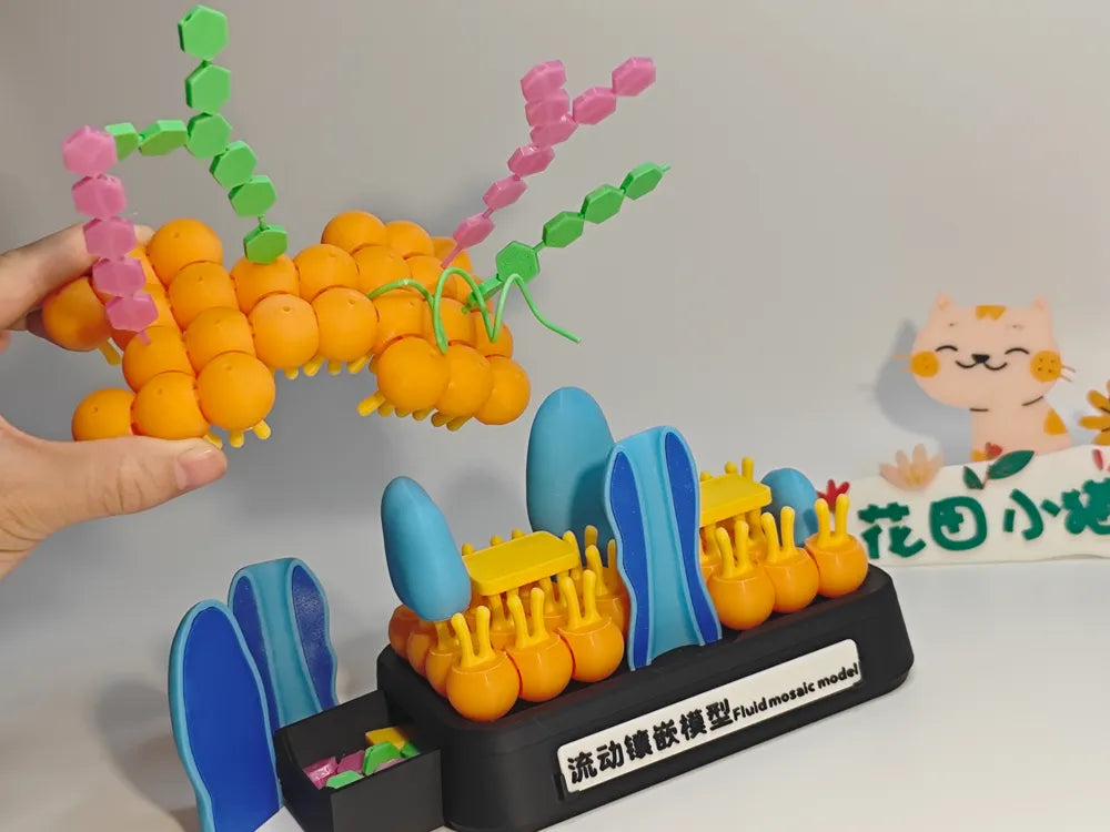 Modelo anatómico de mosaico fluido