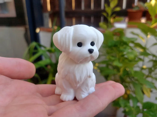 Figurita Perro Maltés