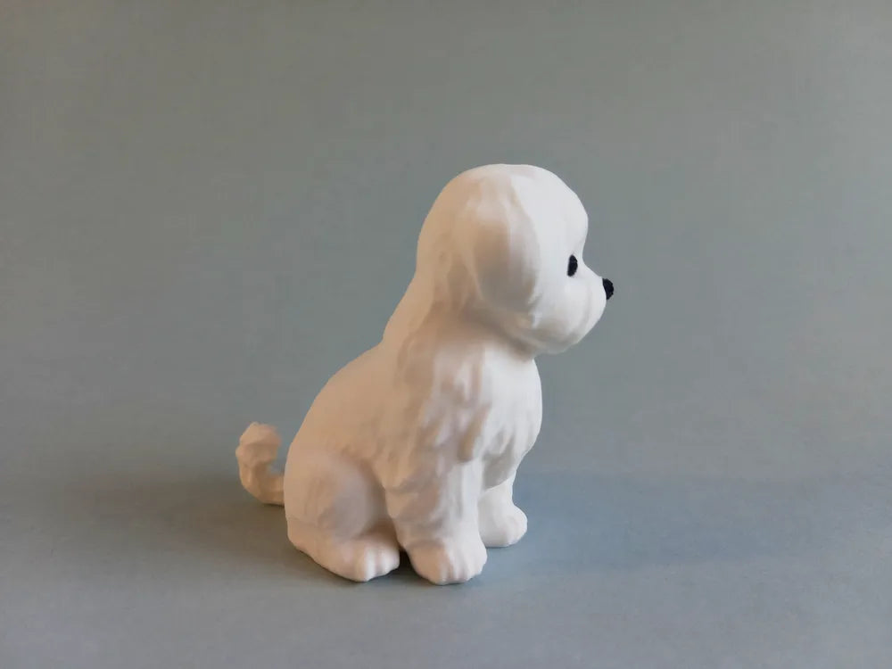 Figurita Perro Maltés
